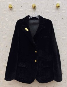 ЖЕНСКАЯ ШУБА С МЕХОМ SCHIAPARELLI ЧЕРНАЯ