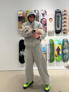 МУЖСКОЙ СПОРТИВНЫЙ КОСТЮМ NIKE&SUPREME СЕРЫЙ
