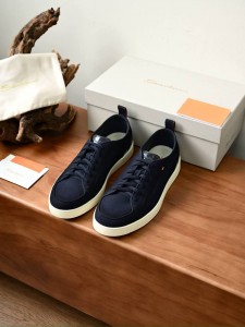 МУЖСКИЕ ЗАМШЕВЫЕ КЕДЫ SANTONI СИНИЕ