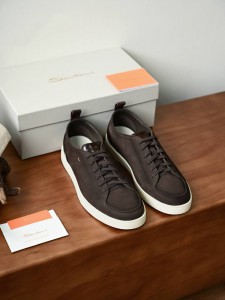МУЖСКИЕ ЗАМШЕВЫЕ КЕДЫ SANTONI ШОКОЛАДНЫЕ