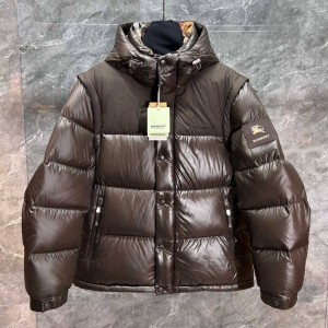 МУЖСКОЙ ПУХОВИК ЖИЛЕТКА BURBERRY ШОКОЛАДНЫЙ