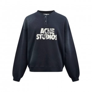 МУЖСКАЯ ТОЛСТОВКА  ACNE STUDIOS СИНЯЯ