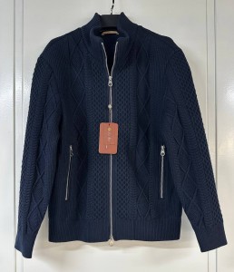 МУЖСКОЙ КАШЕМИРОВЫЙ КАРДИГАН LORO PIANA СИНИЙ