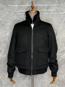 МУЖСКОЙ КАШЕМИРОВЫЙ БОМБЕР lORO PIANA ЧЕРНЫЙ