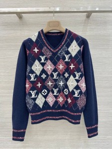 ЖЕНСКИЙ КАШЕМИРОВЫЙ СВИТЕР LOUIS VUITTON СИНИЙ