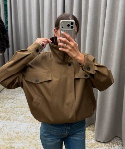 ЖЕНСКАЯ КУРТКА SAINT LAURENT КОРИЧНЕВАЯ