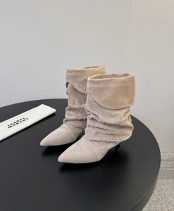 ЖЕНСКИЕ ЗАМШЕВЫЕ КАЗАКИ IZABEL MARANT БЕЖЕВЫЕ
