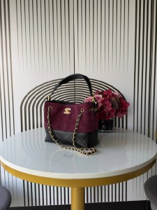 ЖЕНСКАЯ СУМКА CHANEL MINI COCO BASE BAG  ВИШНЕВАЯ