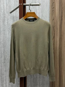 МУЖСКОЙ КАШЕМИРОВЫЙ  ХАКИ СВИТЕР ZEGNA