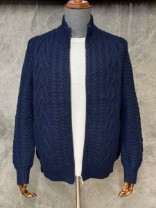 МУЖСКОЙ КАРДИГАН НА МОЛНИИ BRUNELLO CUCINELLI СИНИЙ