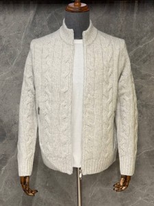 МУЖСКОЙ КАРДИГАН НА МОЛНИИ BRUNELLO CUCINELLI МОЛОЧНЫЙ
