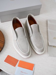МУЖСКИЕ ЗАМШЕВЫЕ БОТИНКИ SANTONI СЕРЫЕ