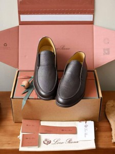 МУЖСКИЕ КОЖАНЫЕ БОТИНКИ LORO PIANA ШОКОЛАДНЫЕ