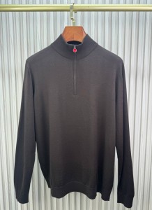 МУЖСКОЙ КАШЕМИРОВЫЙ ДЖЕМПЕР KITON  КОРИЧНЕВЫЙ