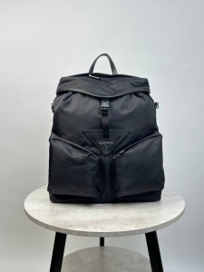 Re-Neylon and Leather Backpack Prada