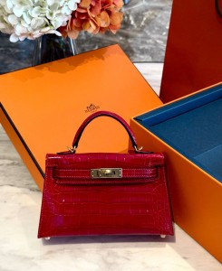 Hermes Mini Kelly Alligator Gold